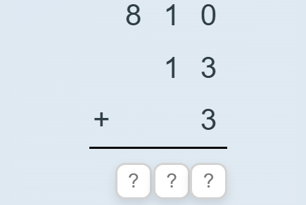 Add three numbers up to three digits each